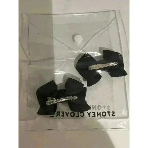 Stoney Clover Lane mini Bow Hair Clips sapphire Pack of 2 - Picture 2 of 2